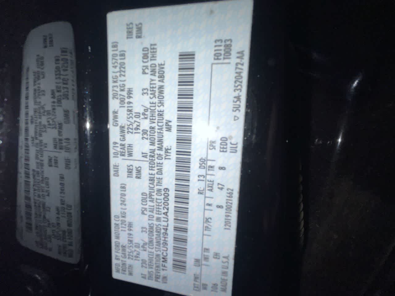 2020 Ford Escape SEL