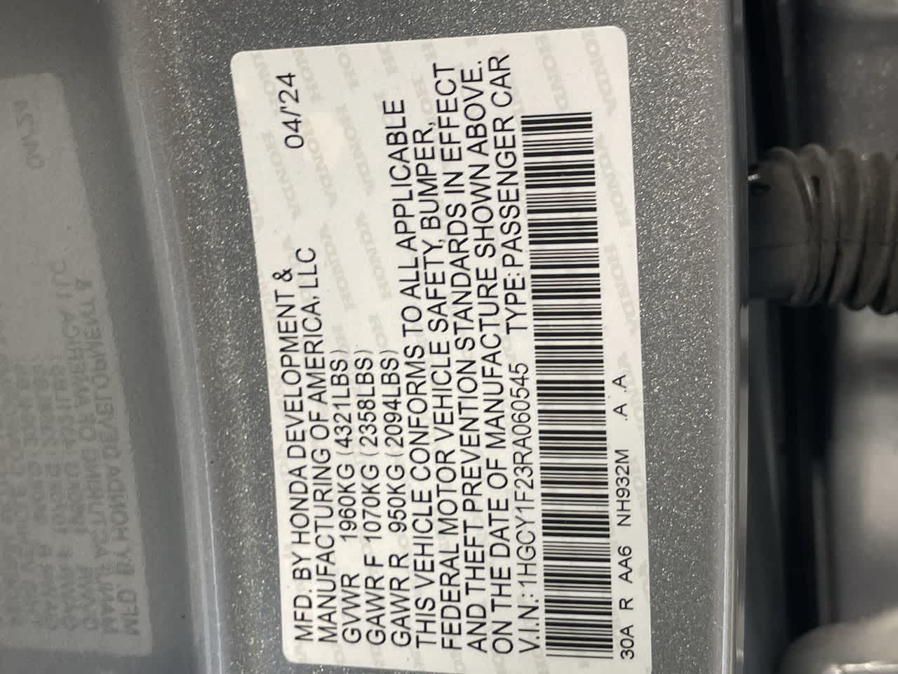 2024 Honda Accord LX