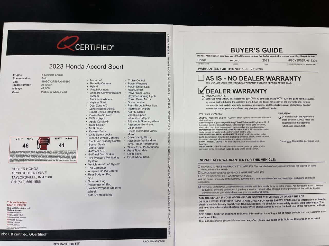 2023 Honda Accord Hybrid Sport