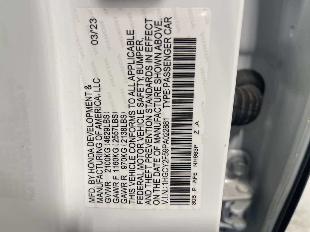 2023 Honda Accord Hybrid Sport