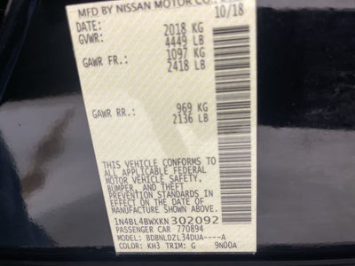 2019 Nissan Altima 2.5 S