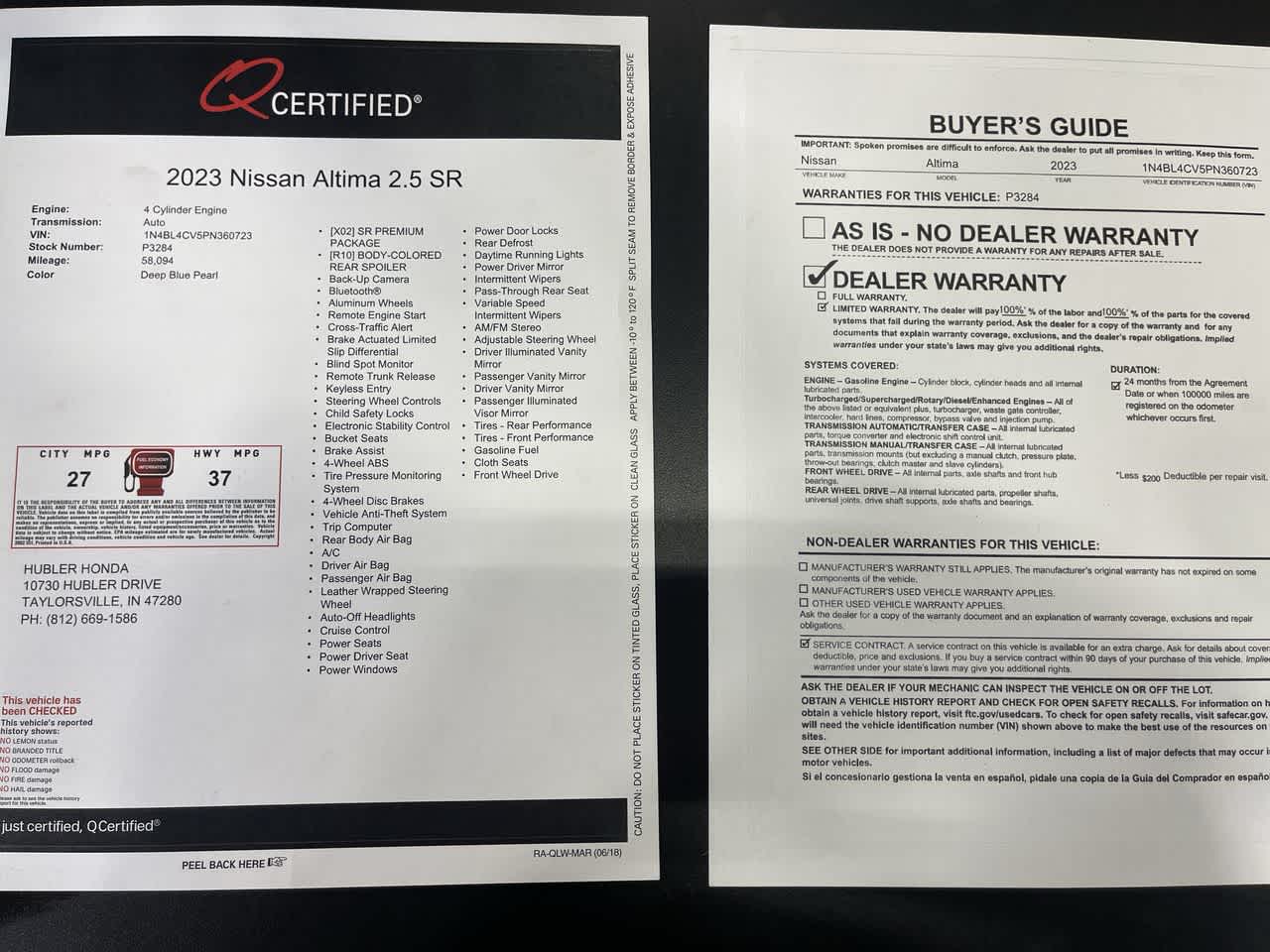 2023 Nissan Altima 2.5 SR