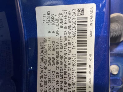 2023 Honda Civic Sport