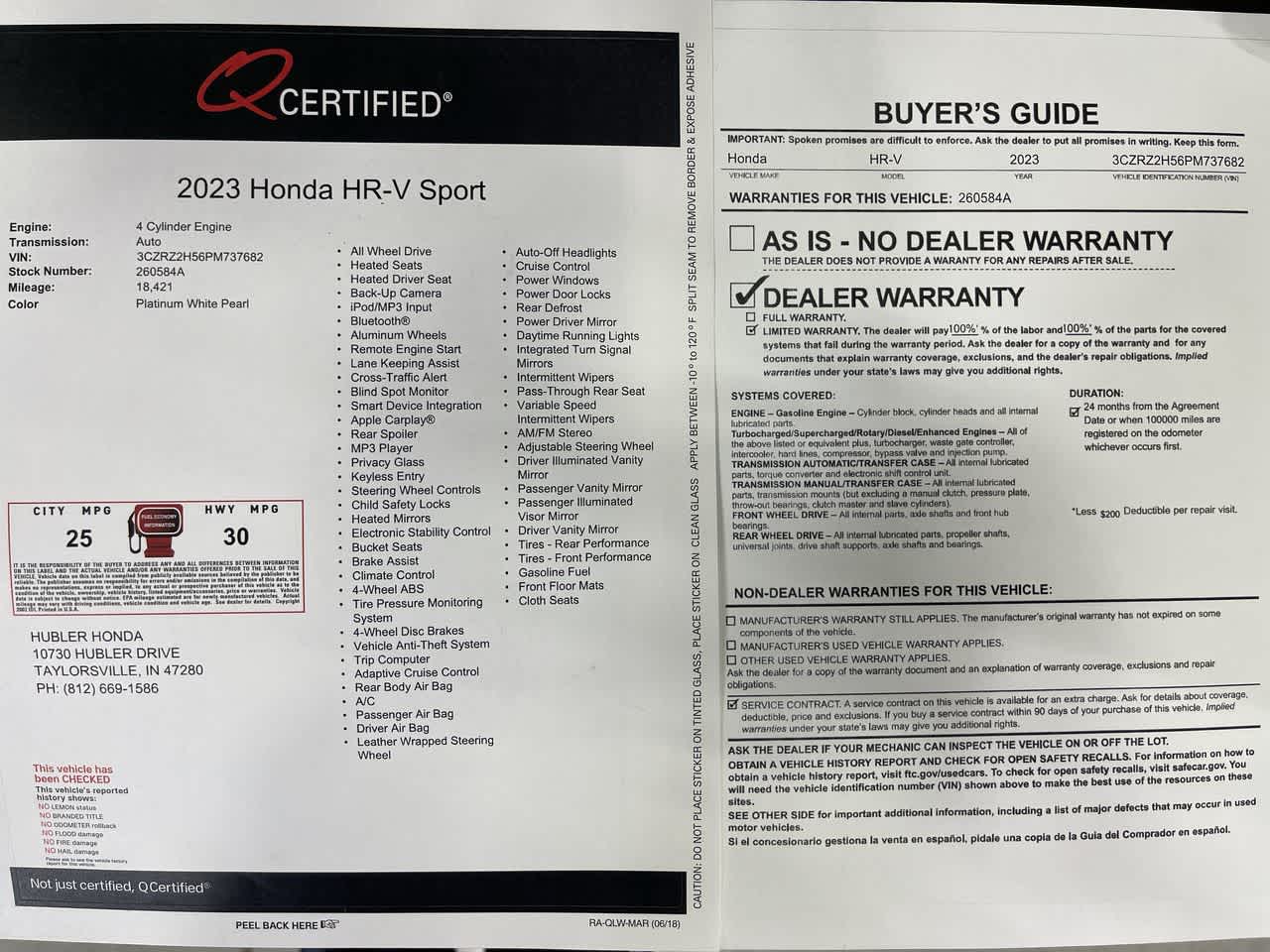 2023 Honda HR-V Sport