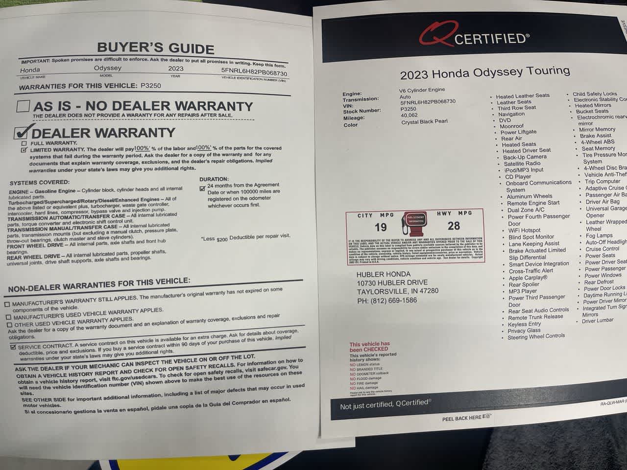 2023 Honda Odyssey Touring