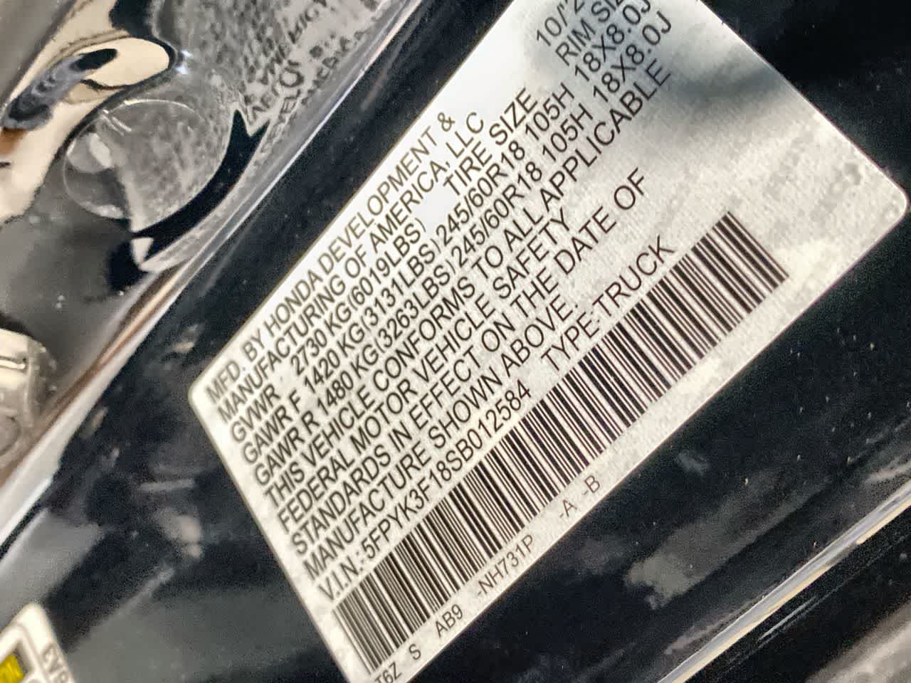 2025 Honda Ridgeline Sport