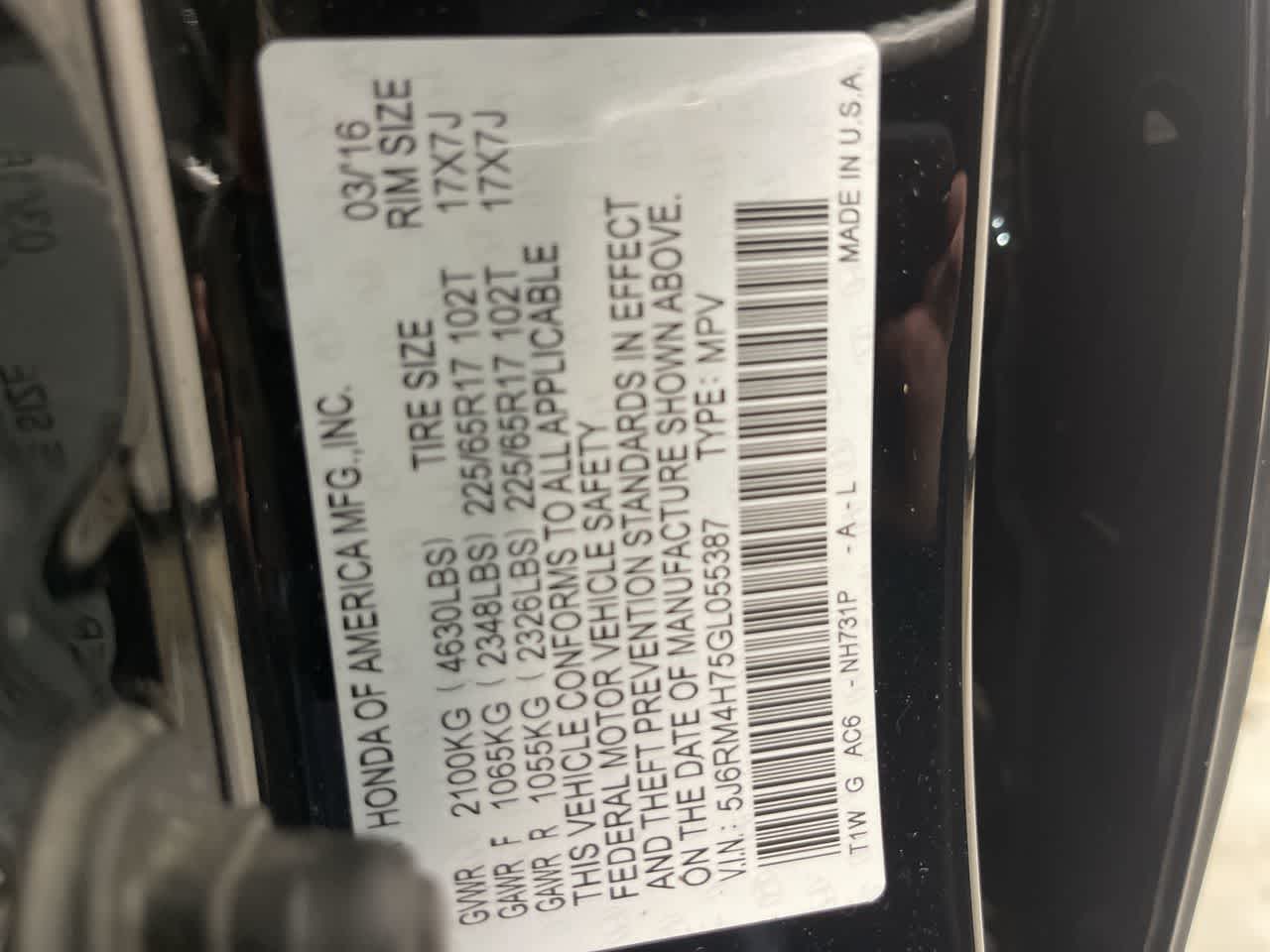 2016 Honda CR-V EX-L