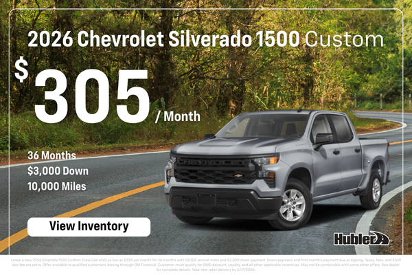 Chevrolet Silverado 1500 Lease Offer - $305/mo for 36 mo